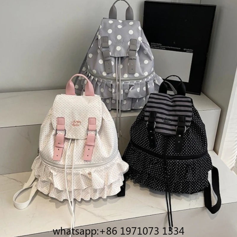 Women'S Bags Holiday - Plecak damski z falbankami i wstawkami,