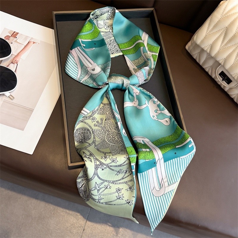 Women Bags H&M - Damska dwustronna jedwabna apaszka z nadrukiem,