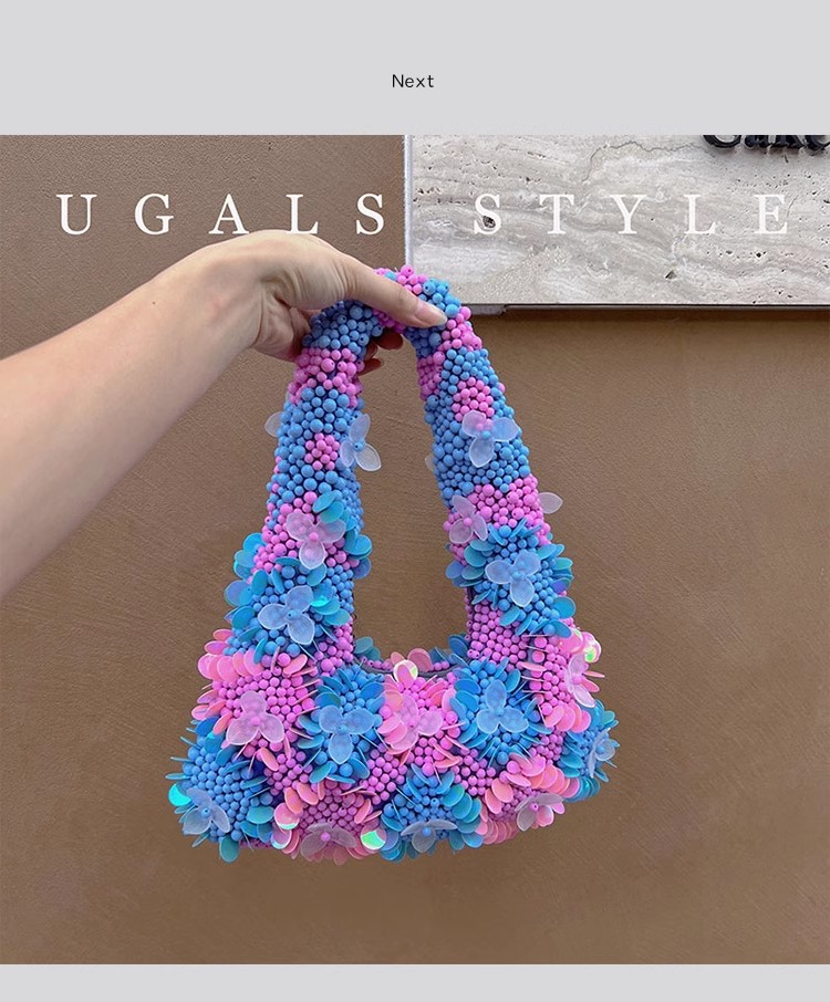 Women'S Bags Holiday - Damska torebka z koralikami, ręcznie robiona,