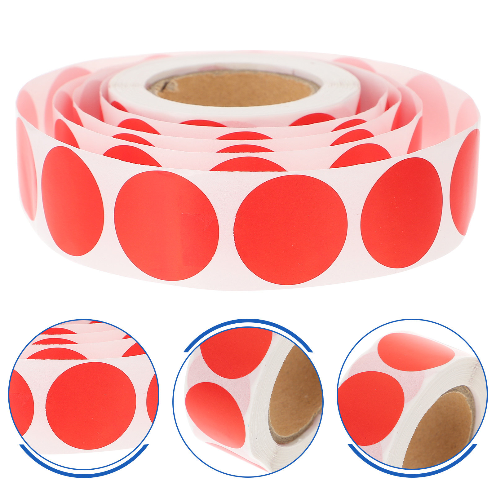 Circle Round Bag - 1 rolka okrągłych etykiet z kropkami,