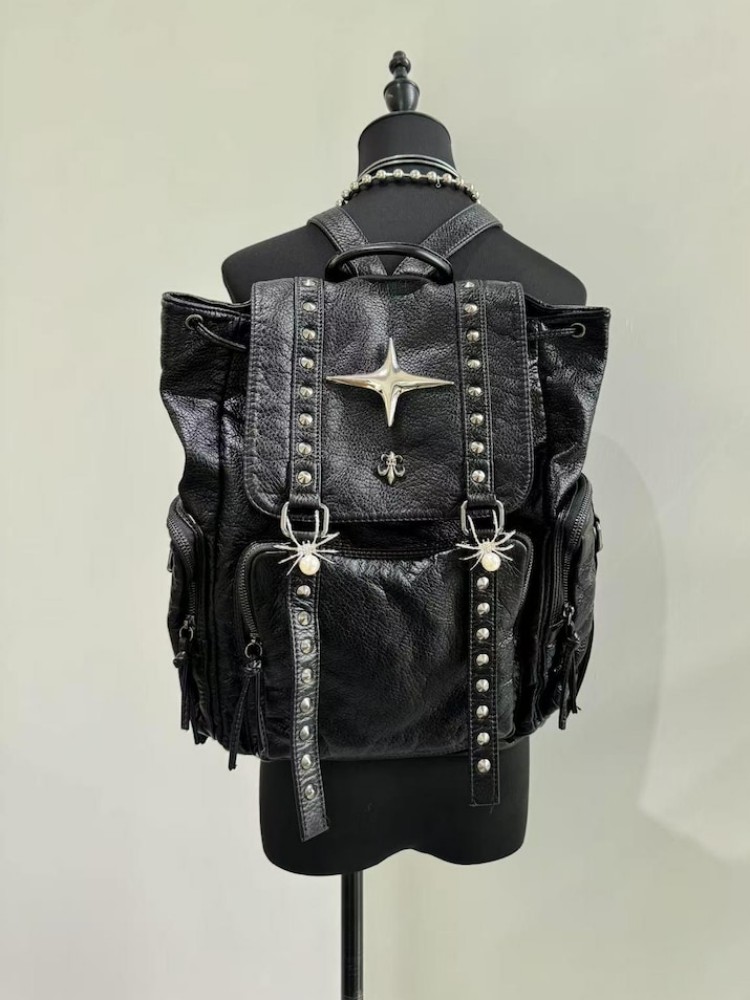 Women'S Vegan Bags - Gotycka Punkowa Torba na Ramię ze