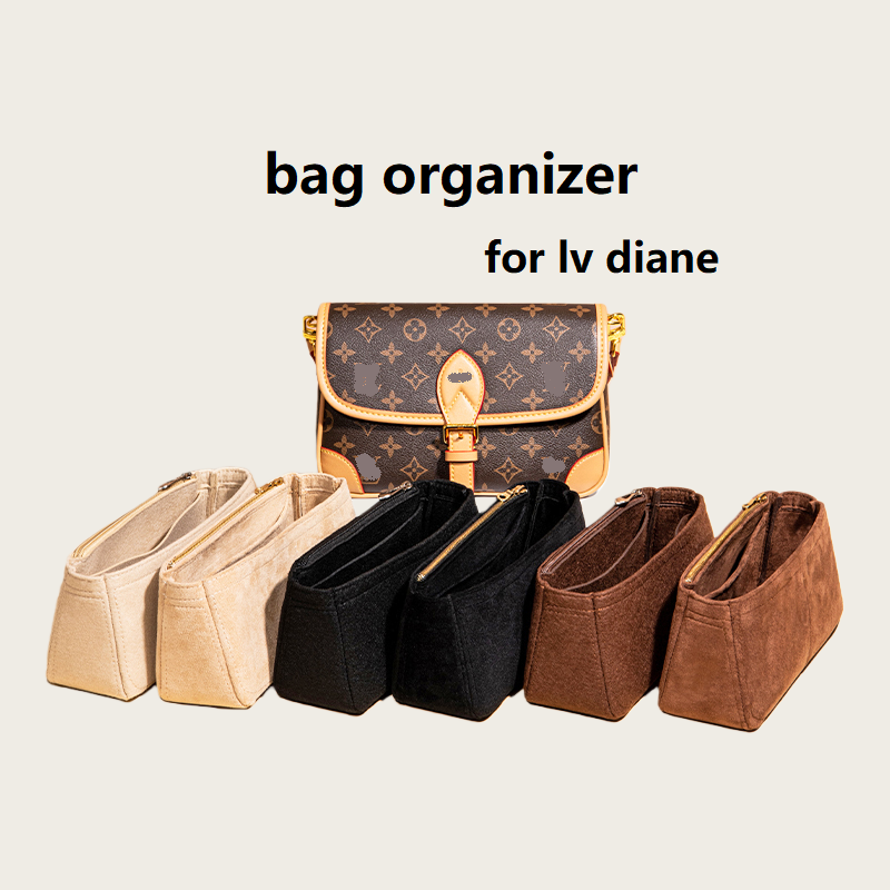 Women Bags Lv - Organizer do torebki ze skóry zamszowej