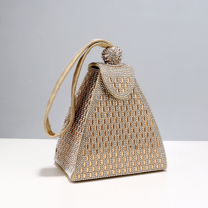 Evening Bag Beaded - Błyszcząca torebka z kryształkami torebka kubełkowa
