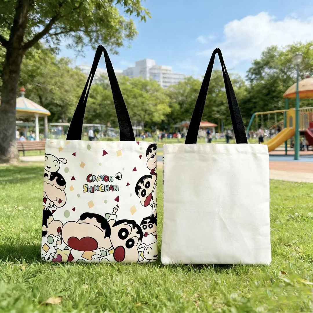 Women Bags Daily Use - Torba płócienna Crayon Shin-chan 2026, duża