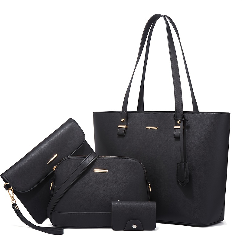 Women'S Crossbody Bags - 4-częściowy zestaw toreb damskich, jednokolorowa torba