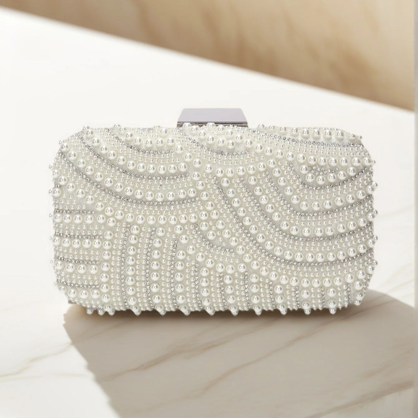 Evening Bag Beaded - Koralikowe Damskie Torebki Wieczorowe Ażurowe Perły