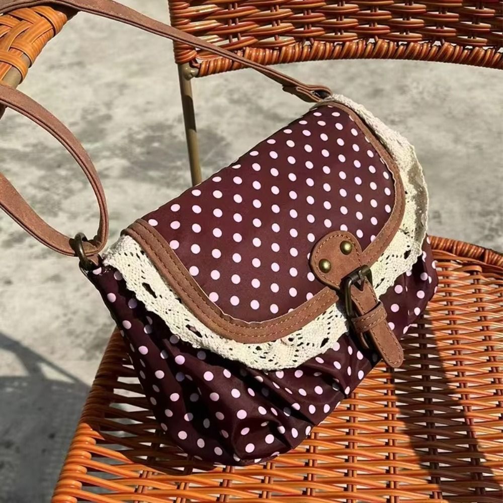 Nowa torba vintage w kropki, p – Women'S Vegan Bags recenzja i cena