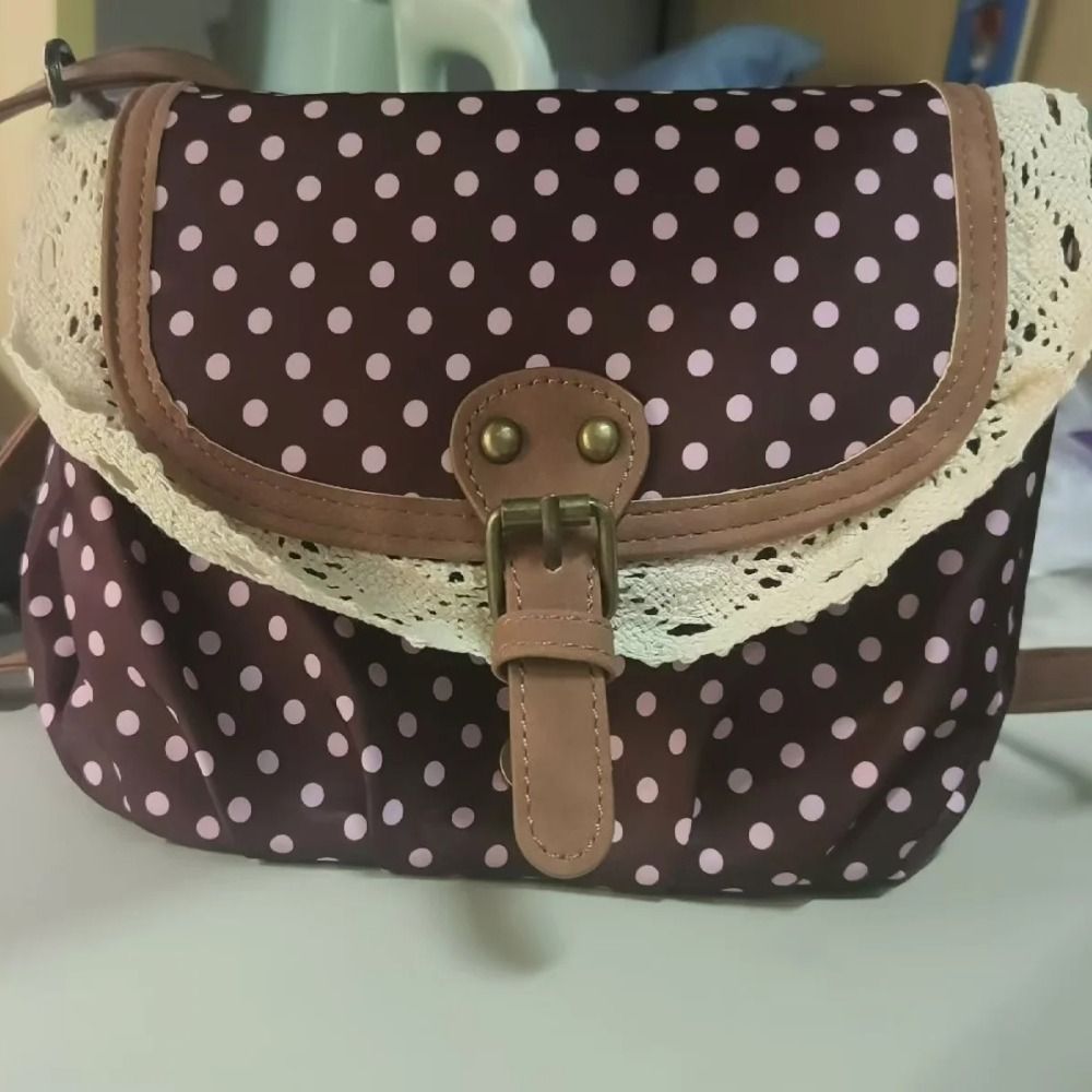 Nowa torba vintage w kropki, p – Women'S Vegan Bags recenzja i cena