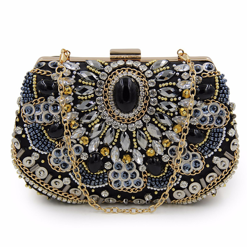 Vintage kobiety czarne koralik – Evening Bag Beaded recenzja i cena
